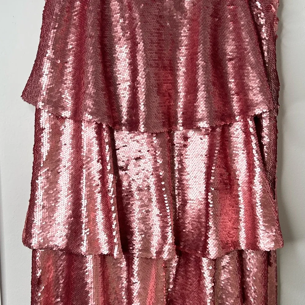 Rachel Parcell Pink Sequin Tiered Midi - Picture 11 of 17